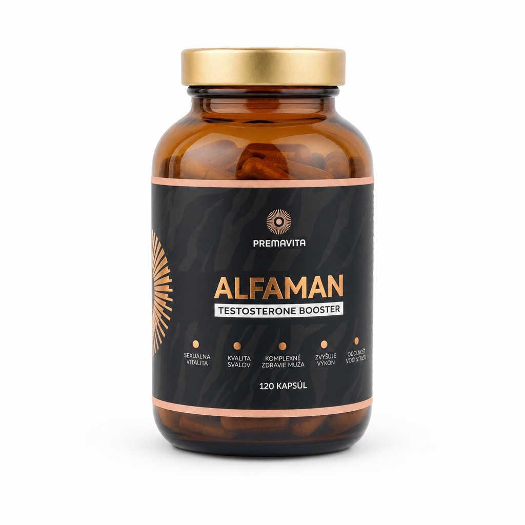 ALFAMAN – testosterón booster pre mužov, PREMAVITA, 120 kapsúl